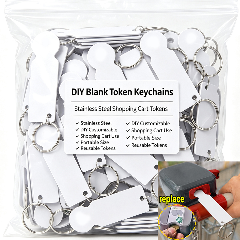 1-20pcs Blanks Metal Trolley T - Token Coin Mechanism 评论和价格